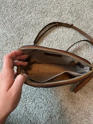 Michael Kors Crossbody Purse Leather Brown thumbnail 4