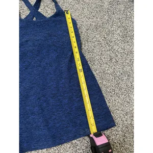 Beyond Yoga heathered blue athletic Carefree Cut-Out tank top L thumbnail 5