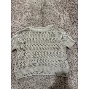 Lennie for Nina Leonard Open‎ Knit Short Sleeve Cardigan Shrug Beige Made in USA thumbnail 6