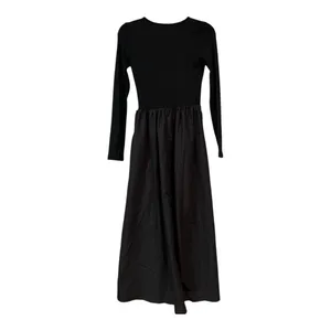 COMMENSE Leisure Pockets Long Sleeve Long Dress COLOR - Black, size large NWT thumbnail 6