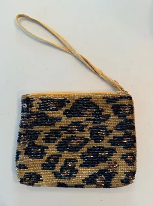 Liz Claiborne | small leopard beaded mini- thumbnail 1
