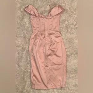 NWOT HOUSE OF CB 'Camila' Blush Off Shoulder Corset Dress sz XS thumbnail 5