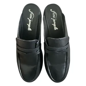 Free People Winston Women's Black Platform Loafer Mules Sz EU 39 USA 8.5 thumbnail 3