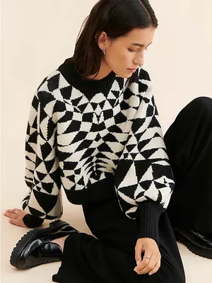 FARM RIO Deco Knit Crewneck Sweater thumbnail 1