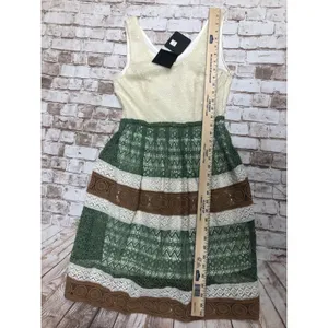 NWT Anthopologie‎ RYU Women's Lace Crochet Trim Sleeveless Feminine Dress Size S thumbnail 3