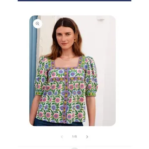 Pink City Prints Hand Block Printed Top Medium Boho Cottagecore Artisan India thumbnail 9