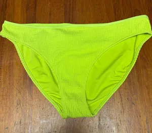 aerie Neon Lime Textured Bikini Bottom thumbnail 1