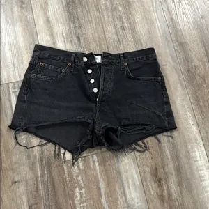 AGOLDE black parker shorts size 27 thumbnail 2