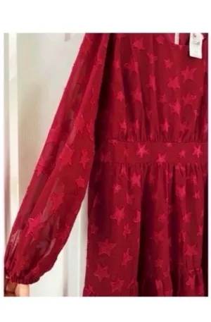 Torrid Magenta Star Midi Dress thumbnail 5