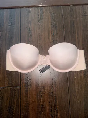 Victoria's Secret Strapless Light Pink Shimmery Bra thumbnail 2