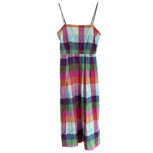 Kate Spade New York Target Plaid Midi Dress‎ XXS Multi Color Seersucker Pockets thumbnail 3