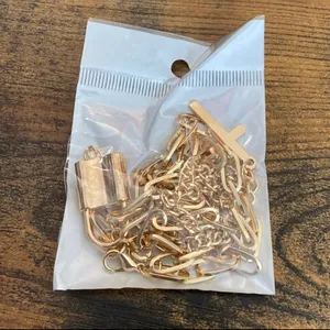 Paperclip Cross Locket Layered Chocker Gold thumbnail 7