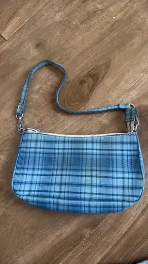Brandy Melville Blue Plaid Shoulder Bag thumbnail 2