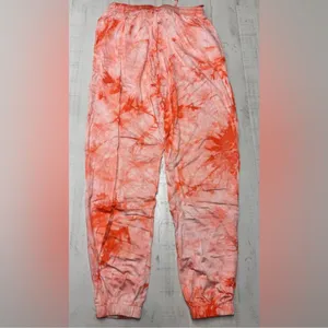 Tie dye light weight Jogger-style sweatpants elasticized waistband, drawstring thumbnail 2