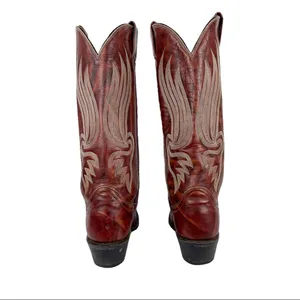 Tony Lama Gold Label Womens Western Cowgirl Boots Red Leather Sz 5 B thumbnail 6
