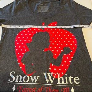 Disney Store Snow‎ White Womens Size Large Grey Gray Fairest of Them All Shirt thumbnail 5
