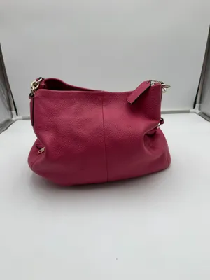 Coach F35723 Pink Pebbled Leather Shoulder Bag Hobo Gold Hardware thumbnail 2