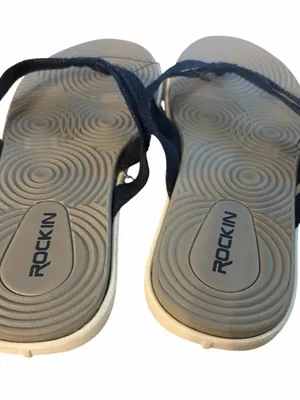 ROCKIN Flip Flop Sandals Women's Navy Size 9 NWT thumbnail 3