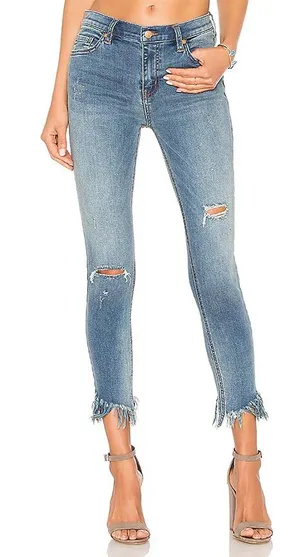 Free People We The Free Great Heights Frayed Skinny Jeans Size 26 thumbnail 1