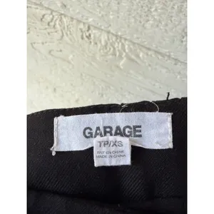 Garage‎ Black Pleated Mini Wrap Skort Side Tie Preppy Dark Academia Size XS thumbnail 6