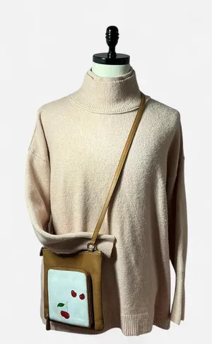 Free People Women's Afterglow Mock Neck Sweater Turtleneck Pullover‎ Pink Knit thumbnail 1
