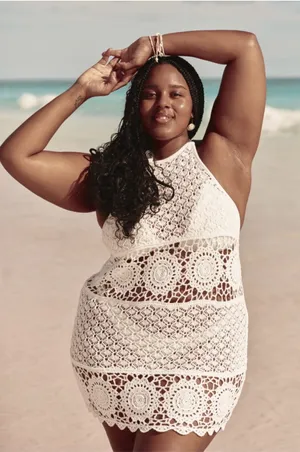 Hollister Crochet swim cover up thumbnail 1