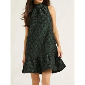 Scoop Womens Dress Size M (8-10) Rainforest Jacquard Mini Swing Casual Neck Tie thumbnail 6