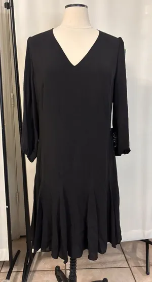 White House Black Market whbm womens coctel Dress LBD sz 12 business casual nwt thumbnail 1