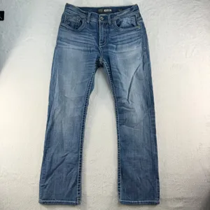 BKE 32S 32 Short Jeans Aiden Bootleg Boot Mid Rise Contrast Stitch Medium Wash thumbnail 2