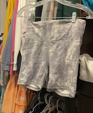 Grey And White Mono B Biker Shorts thumbnail 1