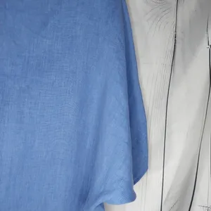 Zara Basic 100% Linen Blue V-Neck Relaxed Fit Everyday Casual Shift Dress Size S thumbnail 8