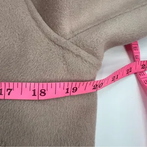 Belle‎ & Bloom double-breasted military peacoat wool blend tan oat sz XL thumbnail 3