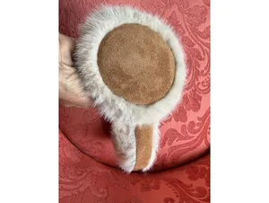 Cozy Cream Faux Fur Earmuffs with Suede Accents thumbnail 3