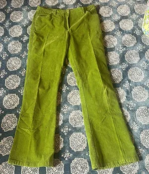 Marina Rinaldi size 17 (US 10) green corduroy pants but flare cute euc thumbnail 1