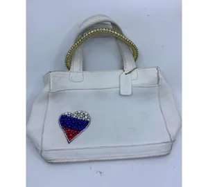 Coach Handbag White Customized with Applique thumbnail 2