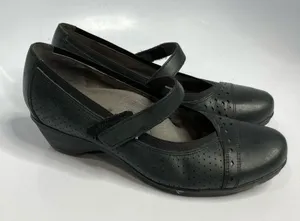 ABEO Noelle black leather Mary‎ Jane heels size 7 thumbnail 1