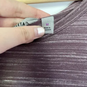 Athleta heathered purple maternity dress‎ women's size medium long sleeves thumbnail 4