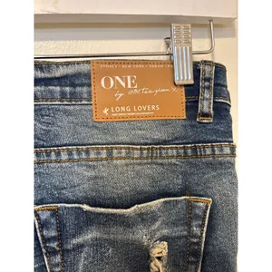 NWT One Teaspoon 26 Blue Blonde Long Lovers Drop Crotch Skinny Distressed Jeans thumbnail 5