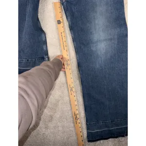 pilcro the skipper jeans 32 tall raw hem‎ Wide Leg Crop Jeans Denim (33x31) thumbnail 10