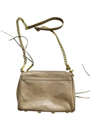 REBECCA MINKOFF Tan Gold Leather MAC Crossbody Bag thumbnail 9