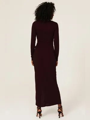 Nicholas Noel Gown Plum Burgundy Red Size 8 thumbnail 2