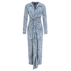 Nordstrom CIDER Chiffon Collar Floral Maxi Dress Sz 6 thumbnail 6