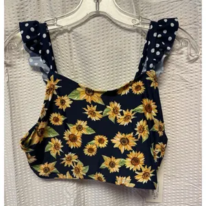 Peyton‎ & Parker Women's SZ 18.5 Sunflower Navy Polka Dots Bikini READ thumbnail 7