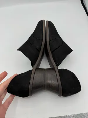 Lucky Brand Minnsy 2 Black Pointed Suede Leather Mules Size 6.5 fall autumn thumbnail 3
