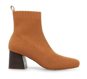 NEW Steve Madden Dimmer Knit Sock Boots in Tan thumbnail 1
