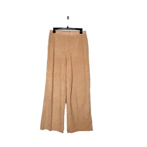 Zara Wide Leg Pants Beige Elastic Waist Flowy Lounge Minimalist M thumbnail 2
