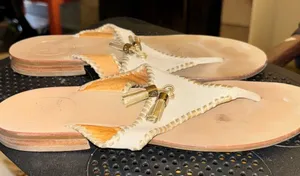Jack Rogers Alana Sandal in Bone and Gold 9 thumbnail 1