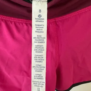 • Lululemon Athletica • Women’s Speed Up Shorts pink black Size 8 thumbnail 4