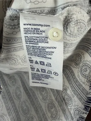 Tommy Hilfiger Sleeveless Ruffled Paisley Stripe Blouse Medium thumbnail 7