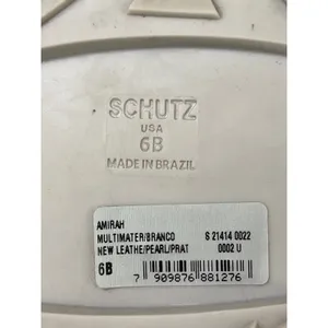 Schutz Amirah White Leather Rhinestone Embellished‎ Platform Combat Boots 6B thumbnail 6